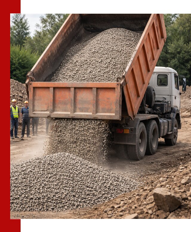 Доставка сыпучих материалов самосвалом в Полысаеве быстро и надежно