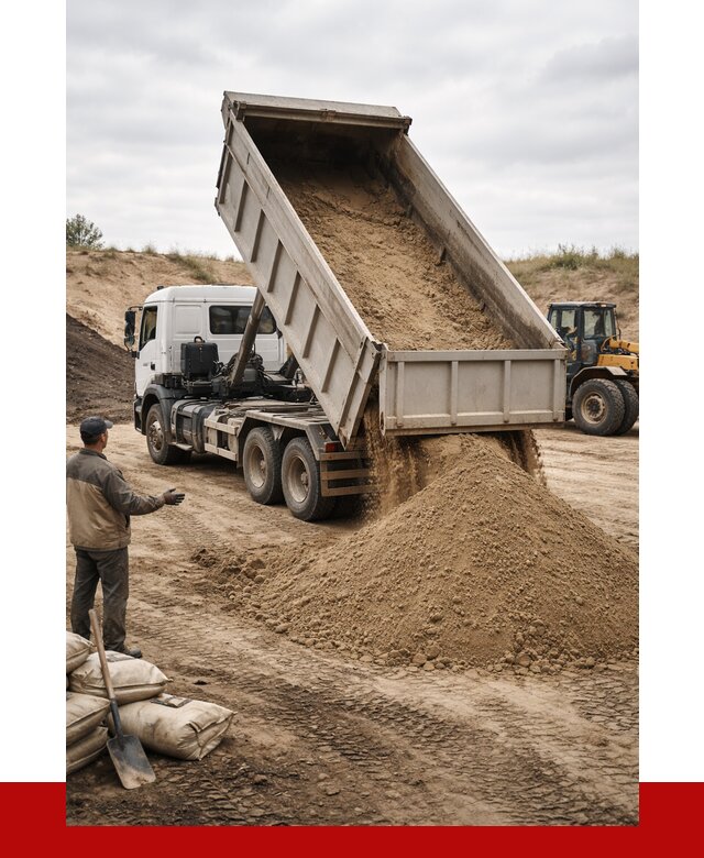 Доставка самосвалом 20 кубов в Полысаеве от 7712 р. | ПРОНЕРУДПлс