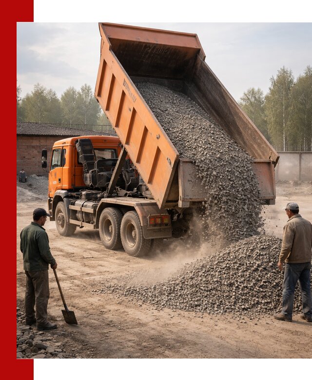 Доставка самосвалом 20 м3 в Полысаеве быстро и надежно