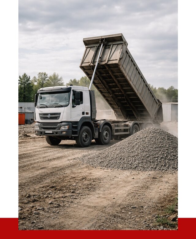 Доставка самосвалом 40 кубов в Полысаеве от 9255 р. | ПРОНЕРУДПлс