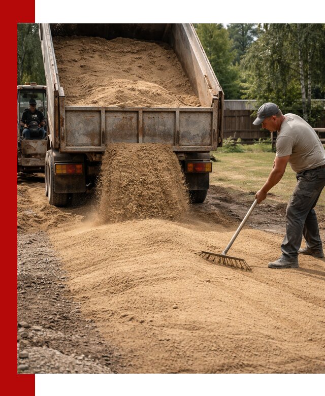 Отсыпка участка песком в Полысаеве быстро и качественно