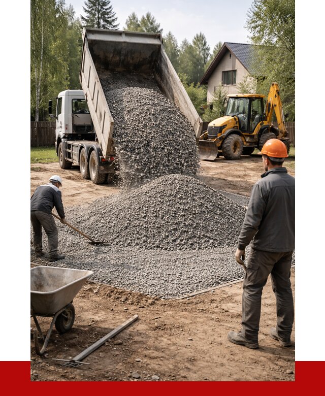 Отсыпка участка щебнем в Полысаеве от 6684 р. ПРОНЕРУДПлс