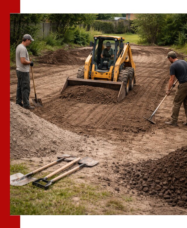 Планировка участка грунтом с вывозом и доставкой в Полысаеве