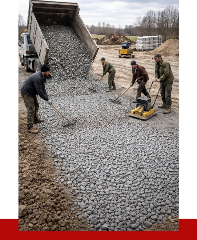 Устройство щебеночной подушки в Полысаеве от 4627 р. ПРОНЕРУДПлс